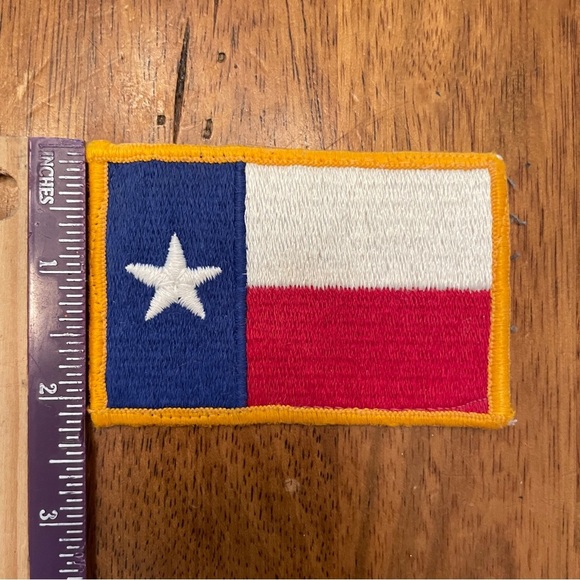 5 VTG Texas Flag Sew On Patches Appliqués 3.25”x2.25” Red White Blue 5:3 Gift - Picture 8 of 10